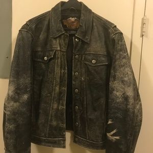 Vintage Harley-Davidson leather motorcycle jacket